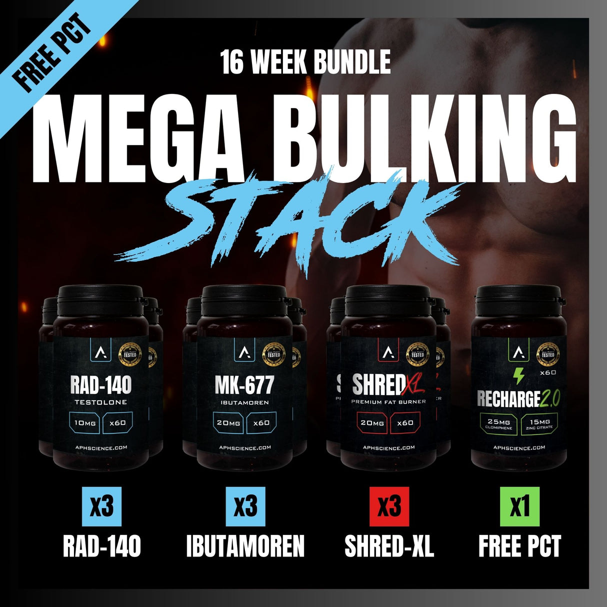 16 Week Bundle: Mega Bulking Stack