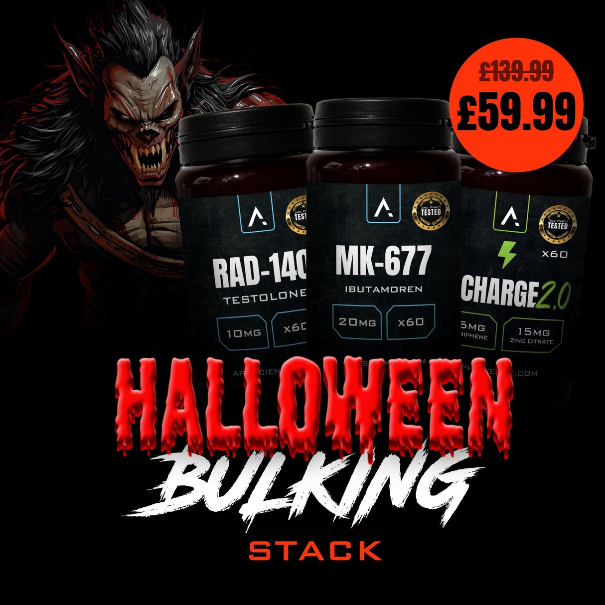 Halloween Bulking Stack (RAD + MK677 + ReCharge)
