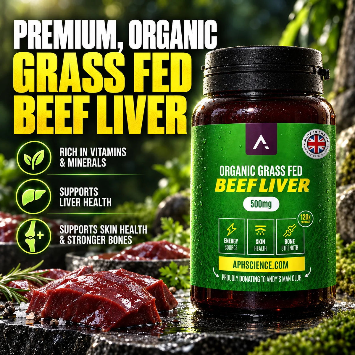 Premium, Organic, Grass Fed Beef Liver